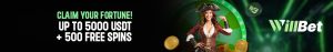 Willbet Crypto Welcome Bonus banner