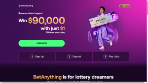 BetAnything Lottery promo screenshot
